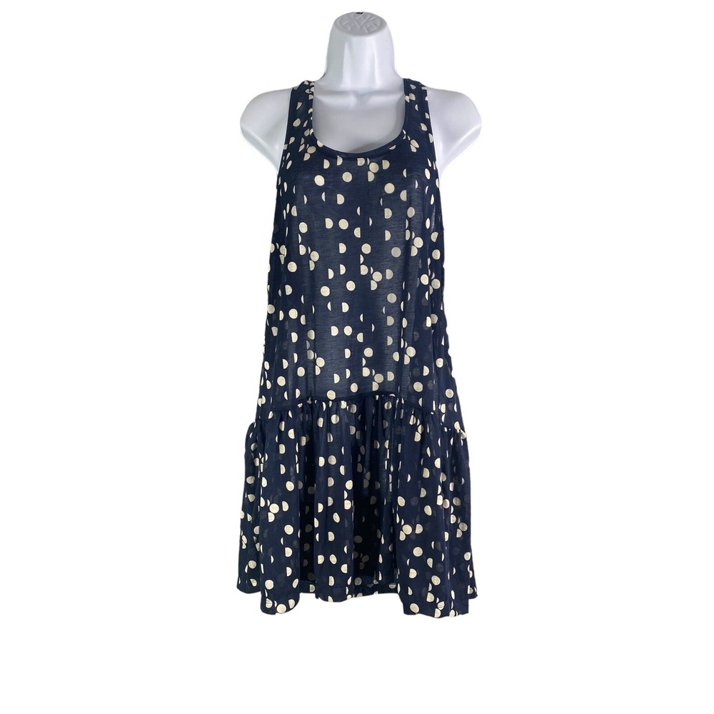 H&M Womens Blouse Tank Top Sleeveless Polka Dots Cover Up Size Medium